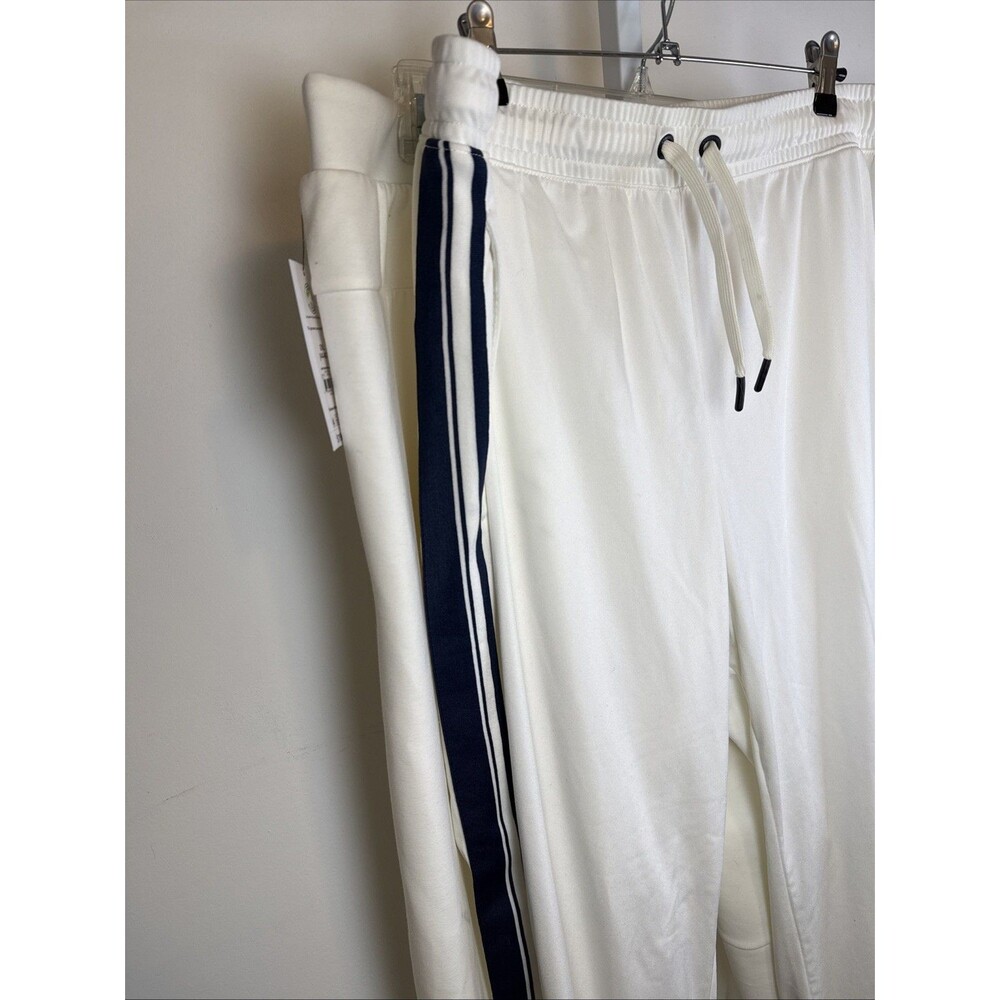 NEW LOT 2 Men's Athletic Works Jogger Sweatpants XXL White  Blue Trim 2 Pair - Picture 10 of 13
